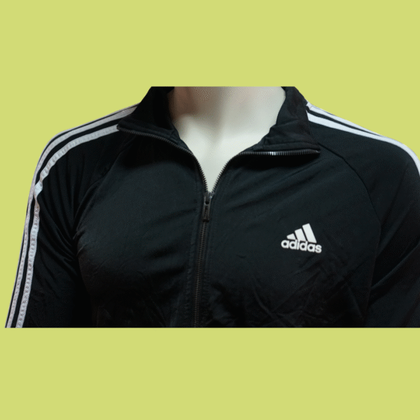 Casaco Adidas - Sem Capuz - Preto com riscas - Image 2