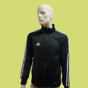 Casaco Adidas - Sem Capuz - Preto riscas rosa