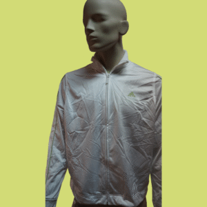 Casaco Adidas - Sem Capuz - Branco riscas verdes