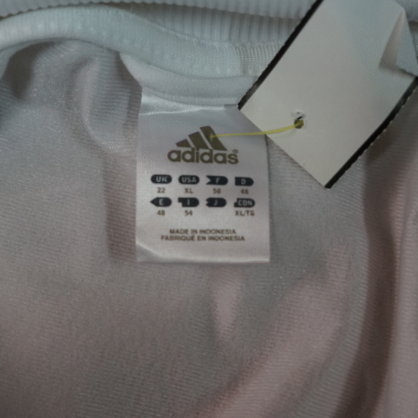 Casaco Adidas - Sem Capuz - Branco riscas verdes - Image 4