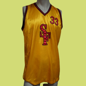 Camisola Desportiva Vintage Nº 33 – Amarelo Cetim