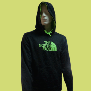 Sweatshirt com Capuz The North Face – Preta com Verde Fluorescente
