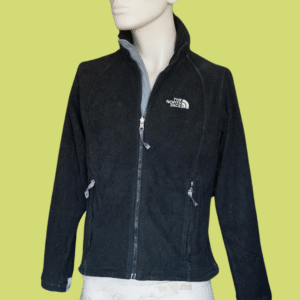 Casaco Polar Feminino The North Face Preto – Modelo Clássico com Fecho Completo