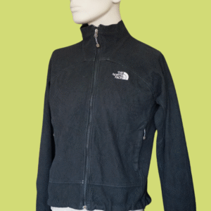 Casaco Polar Feminino The North Face – Preto Clássico com Fecho Frontal