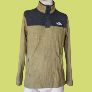 Camisola Polar The North Face Verde Azeitona e Preta – Modelo Clássico com Botões